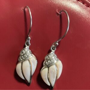 Vintage Sterling Silver and Mother of Shell Earrings
